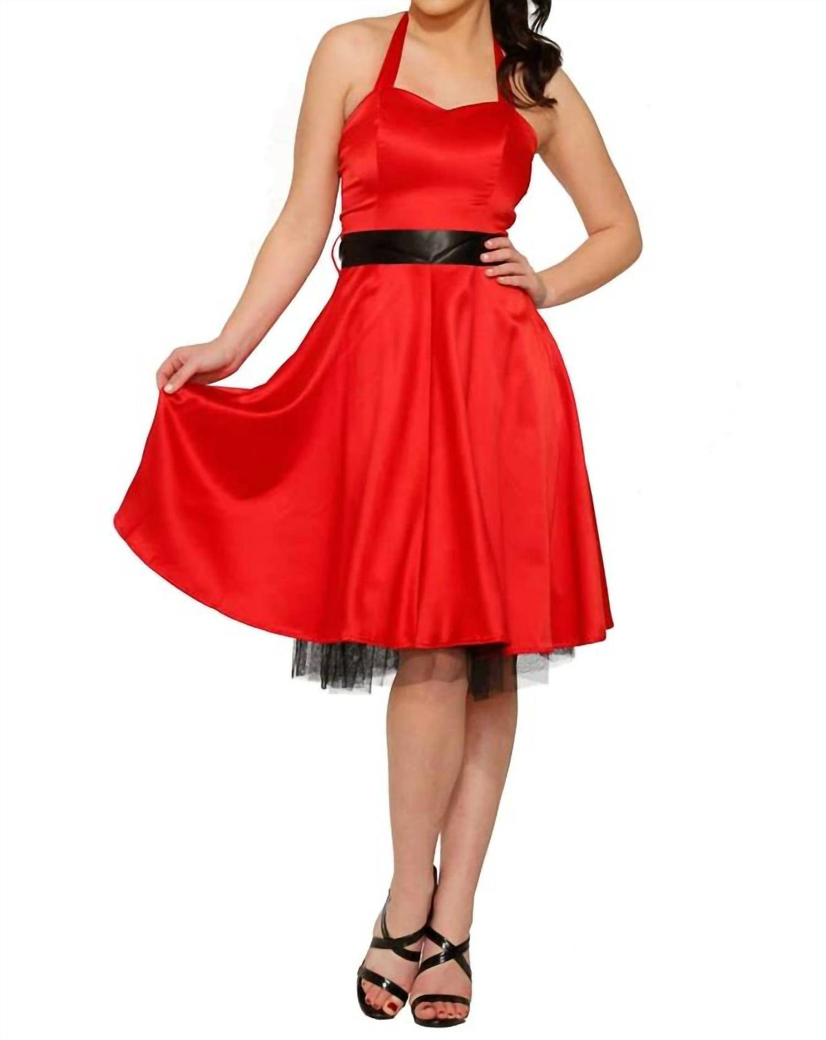 Orchid Bloom - Satin Swing Dress