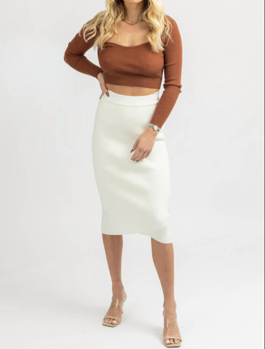 Dee Elly - FRONT WRAP MIDI SKIRT