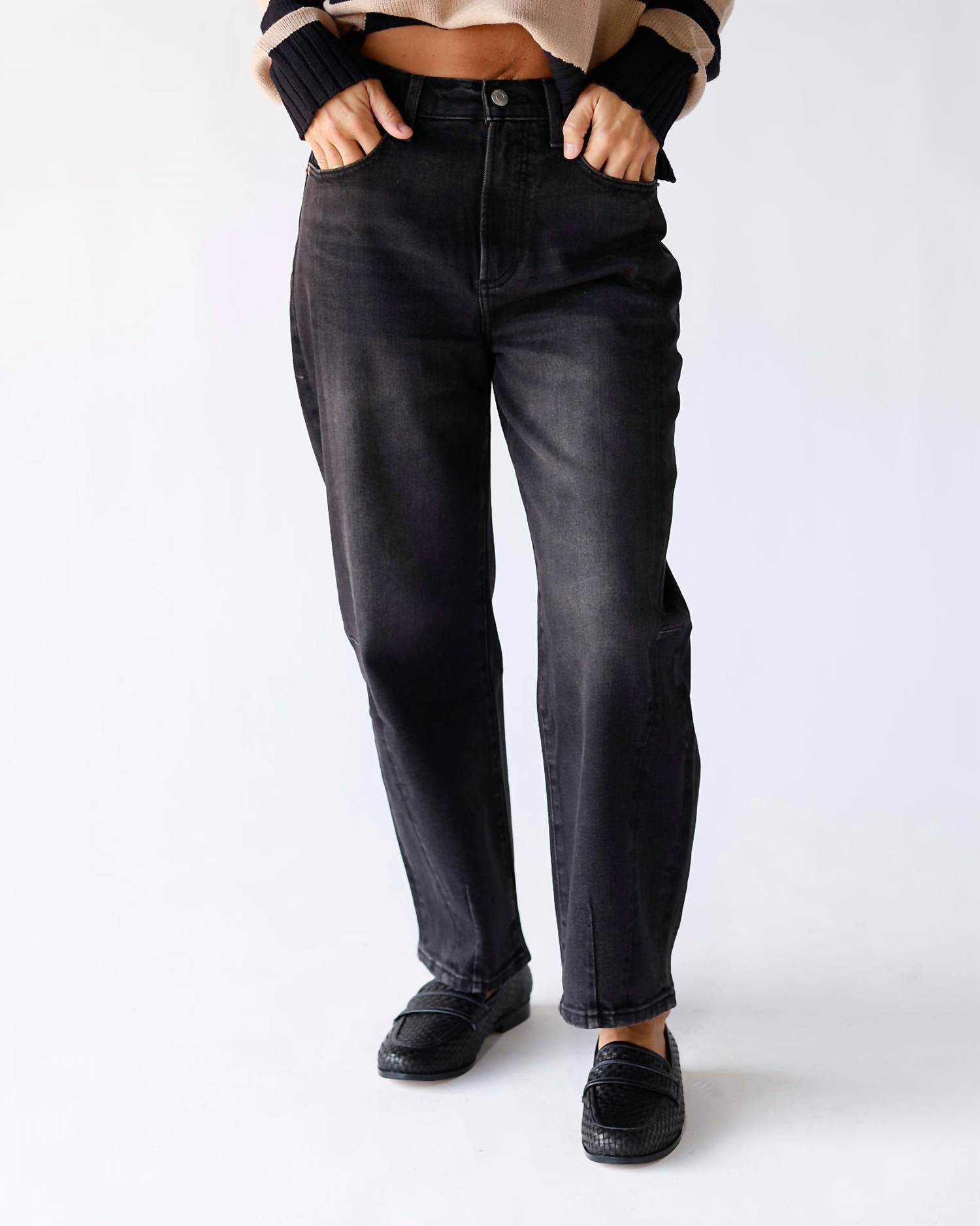 PISTOLA Eli High Rise Arched Leg Jean in dark midnight - women's jeans