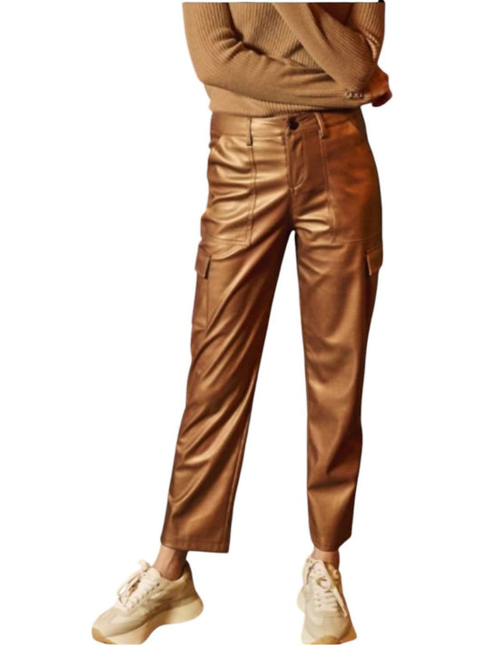 Esqualo - Alphi Cargo Vegan Leather Trousers