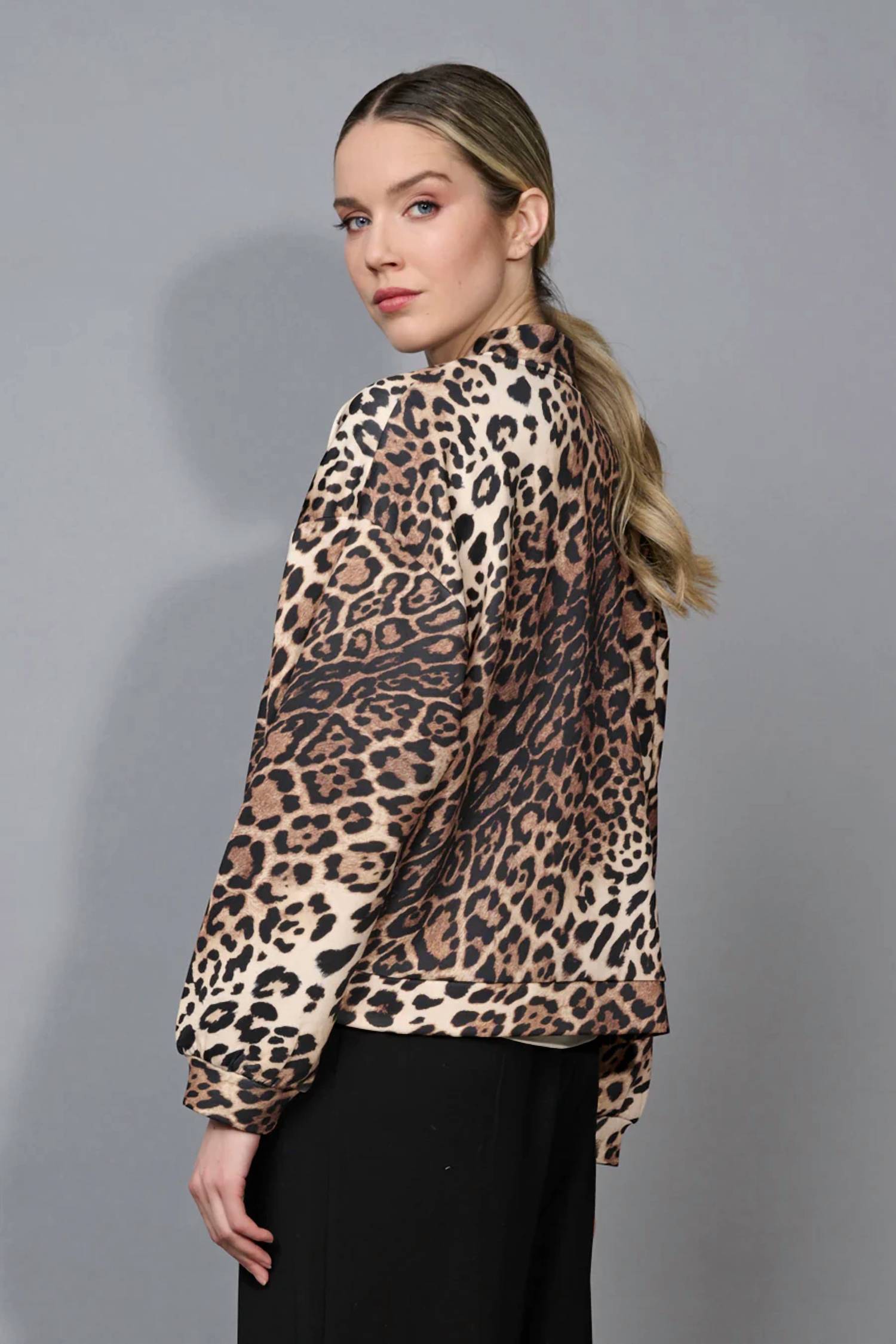 Picadilly - Animal Print Zip Front Jacket