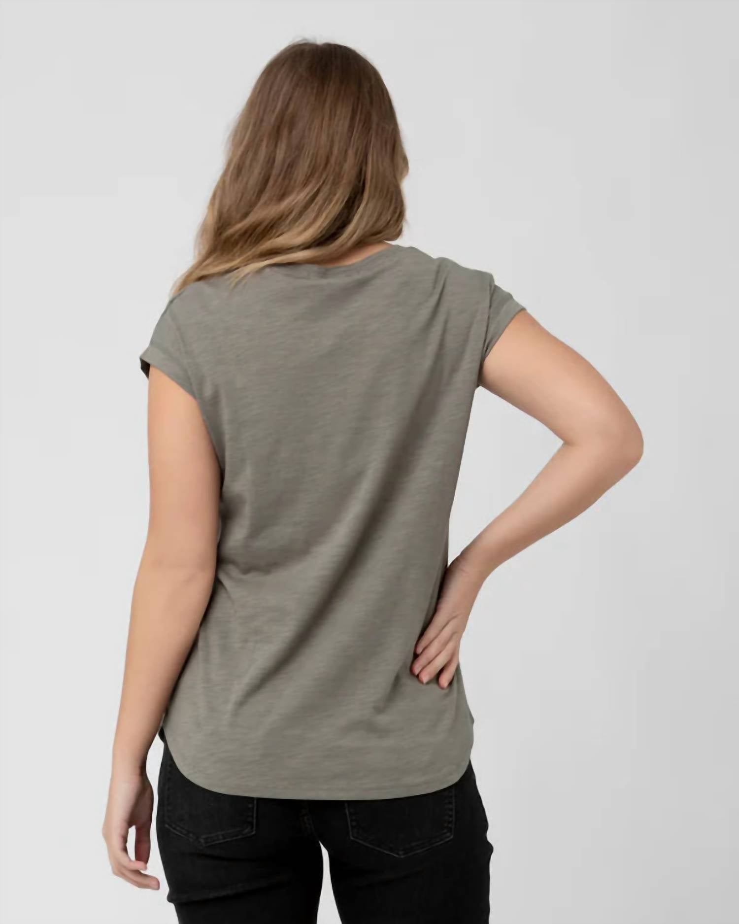 Ripe Richie Nursing Tee in moss - women's t-shirt - alternate view
