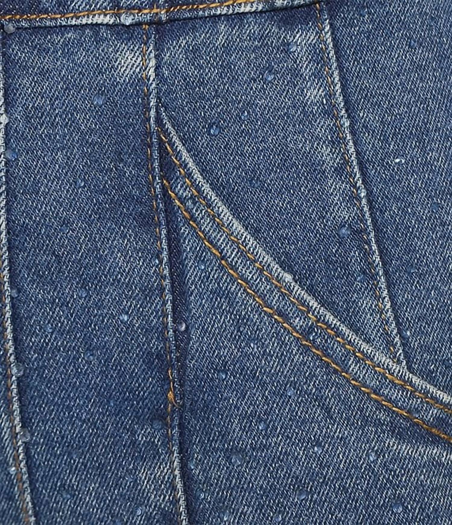 Signature8 - Strapless Denim Rhinestone Romper