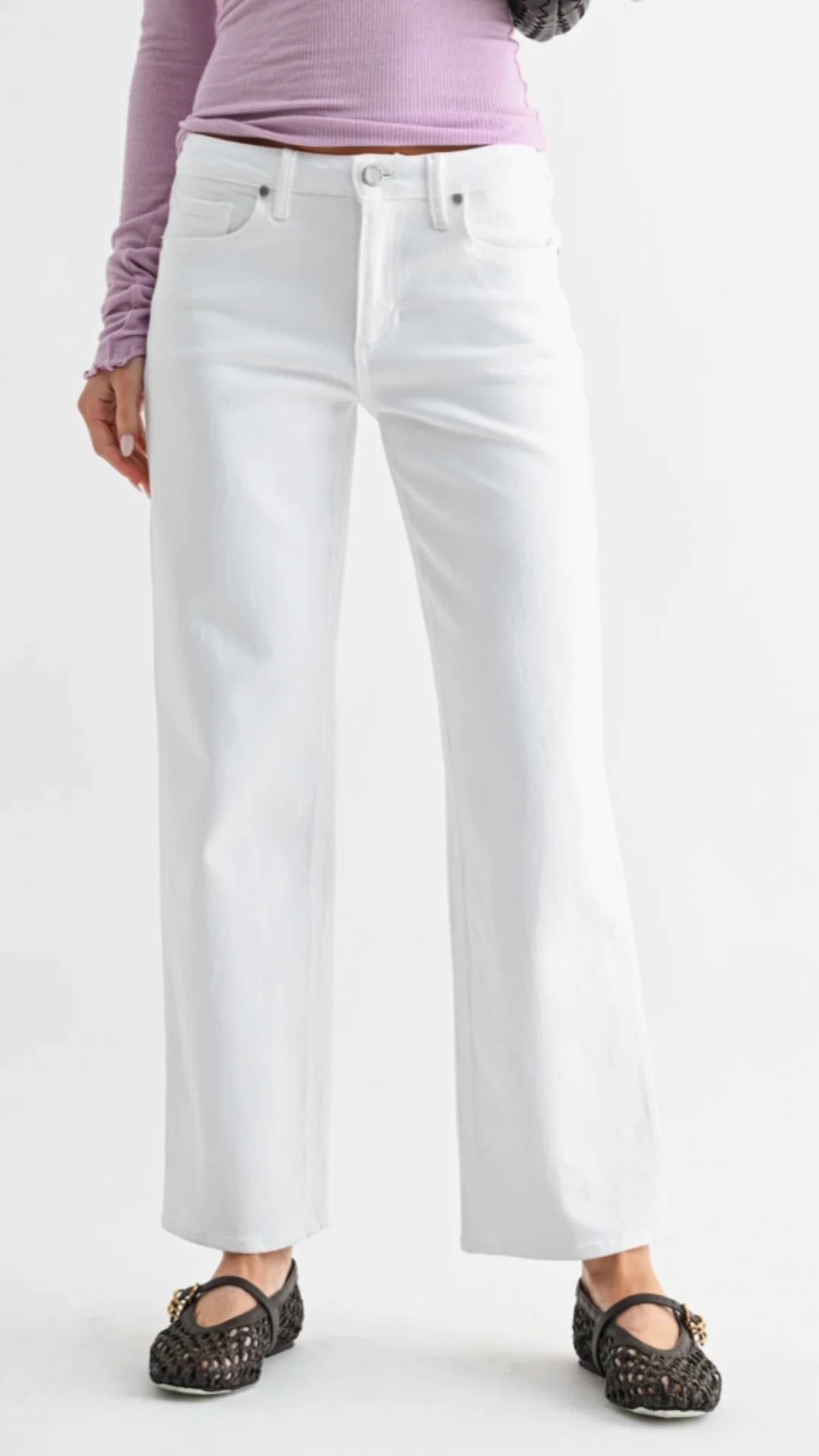 Just Black Denim - Mid-rise Stretchy Straight Jeans
