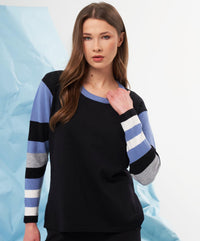 French Kyss - Color Block Sleeve Scoop Neck Tee