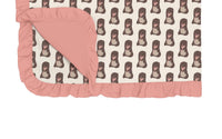 Kickee - Print Ruffle Toddler Blanket