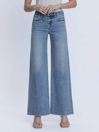 Flying Monkey - Hotfix Stone Embellished Wide Leg Jeans