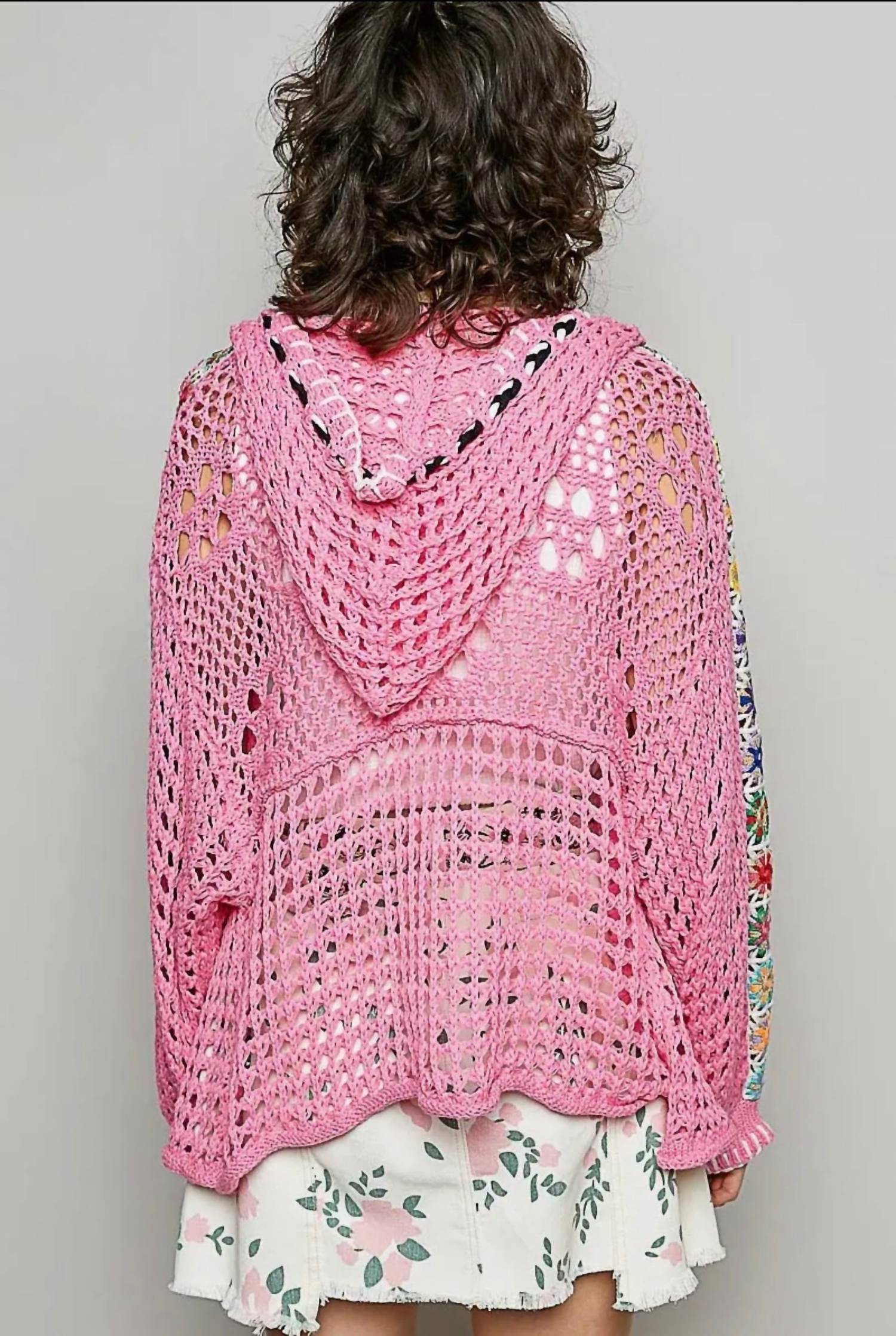 Pol - Crochet Zip-up Cardigan Hoodie
