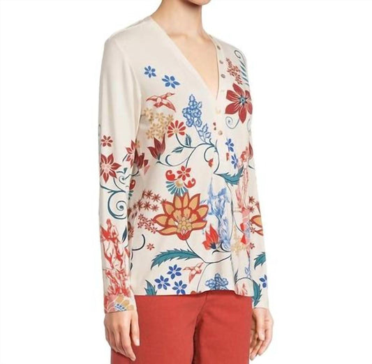 Johnny Was - JANIE FAVORITE LONG SLEEVE BUTTON HENLEY