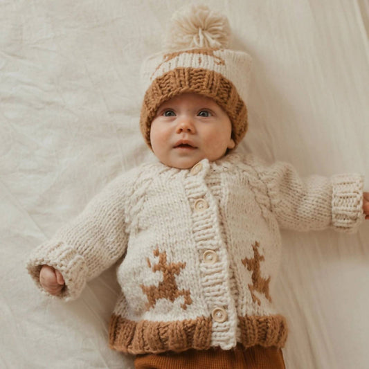Huggalugs - Baby Girls Or Boys Oh Deer Sweater