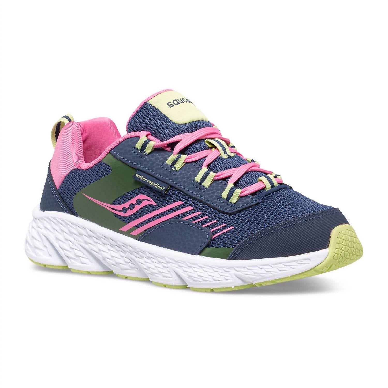 SAUCONY Kid's Wind Sneakers in shield navy pink - kids' sneaker