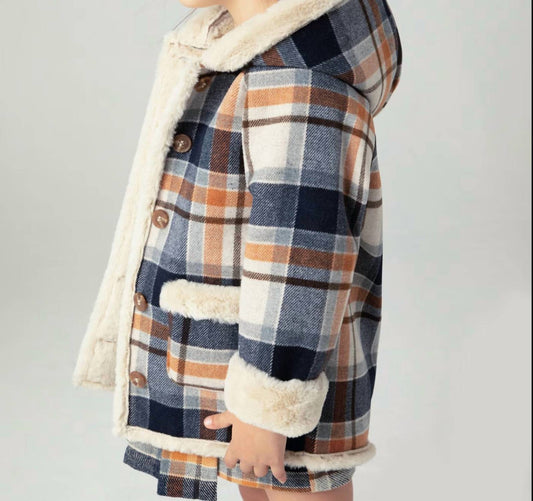Mayoral - Double Face Plaid Coat