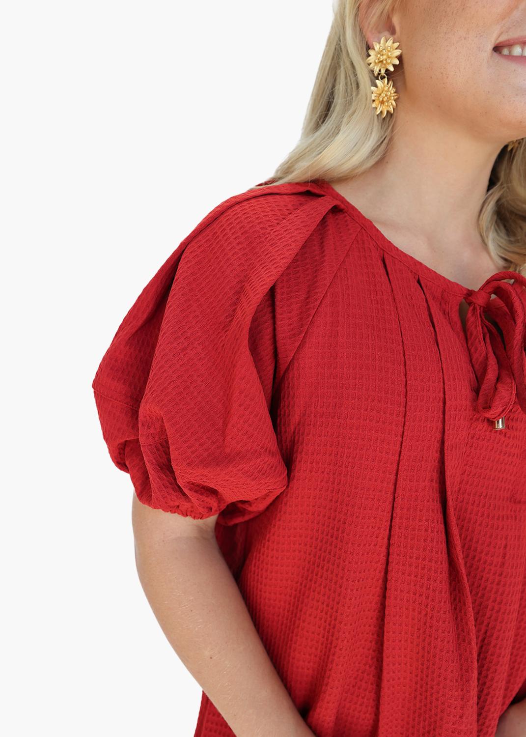 entro Madison Mini Dress in red - women's dress - view 4