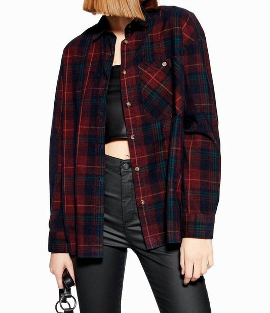 Topshop - Plaid Corduroy Shirt