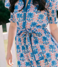 VICTORIA DUNN Kiawah Marina Midi Dress in red white blue - women's dress - alternate view