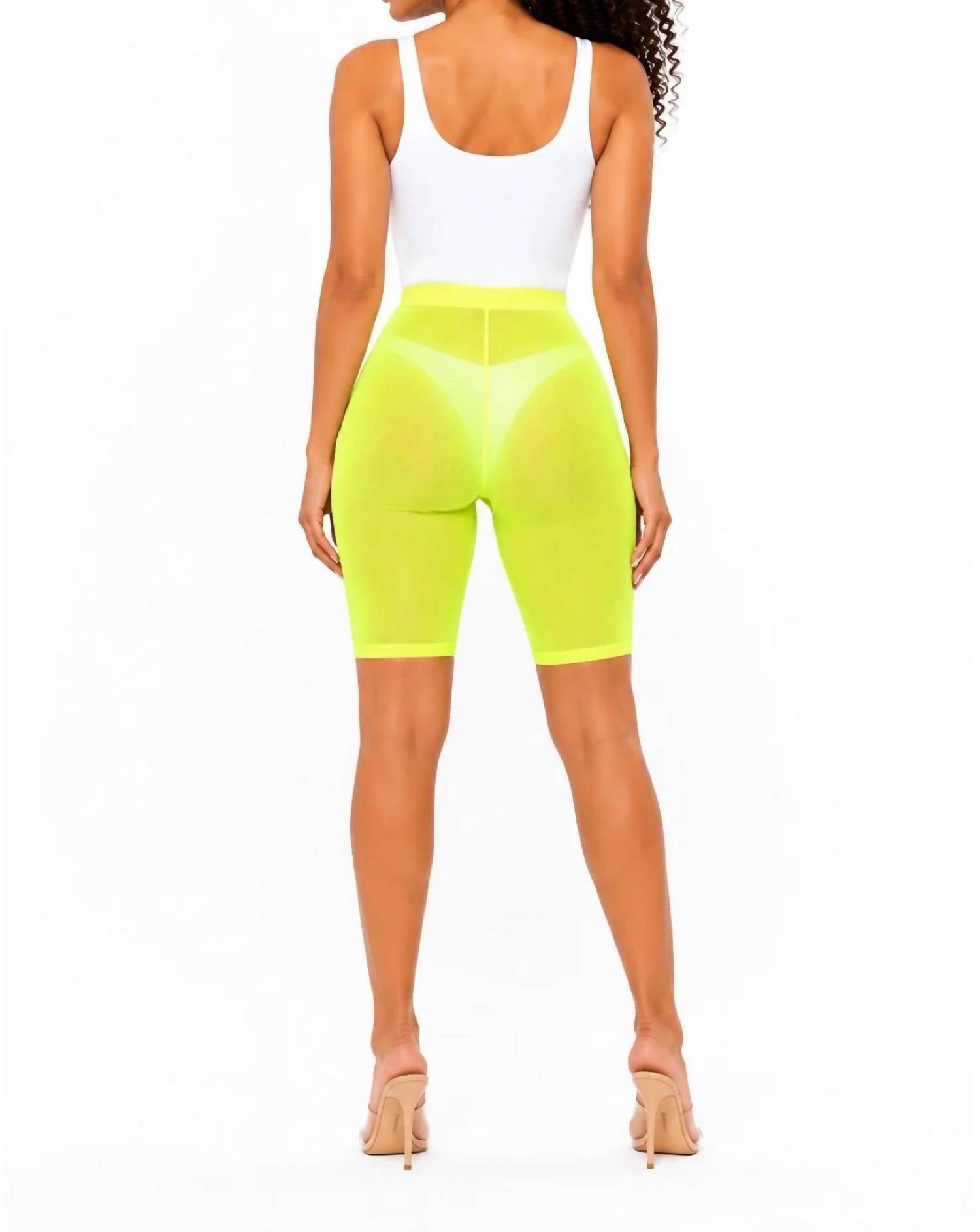 Jnk - On One Stretch Mesh Biker Shorts with Sheer