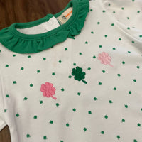 Luigi Kids - Kid's 3 Shamrocks Embroidered Long Romper