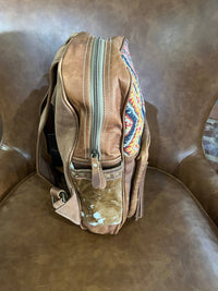 Myra Women's Herion Bookbag in beige - women's bag - detail view