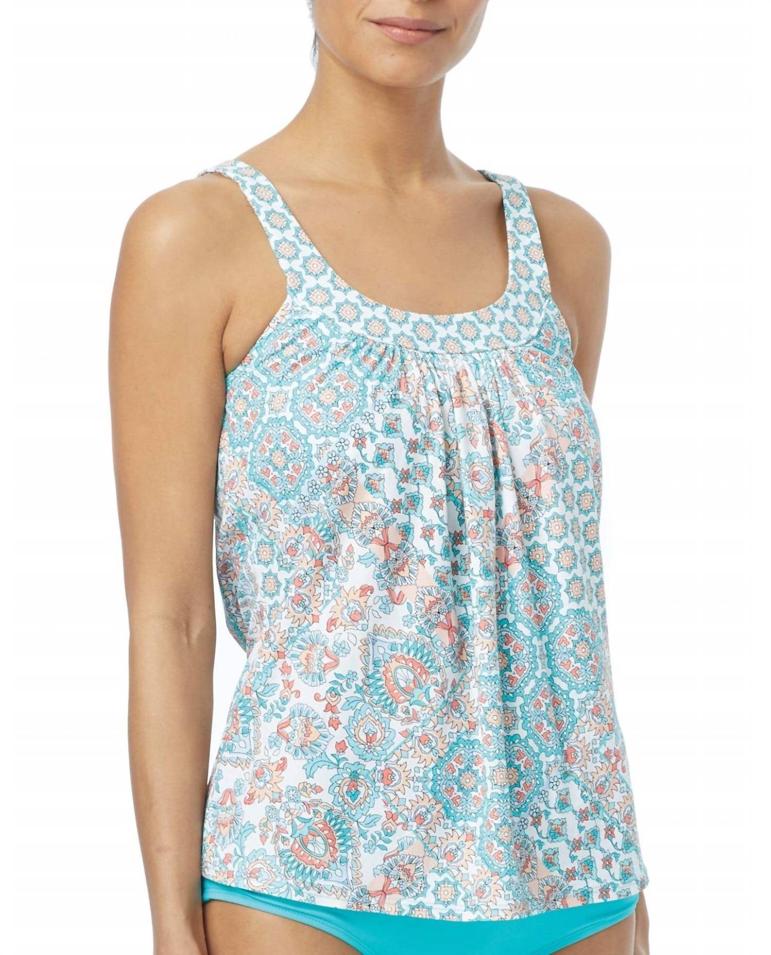 Coco Reef - Tile Mix Larimar Cup Sized Underwire Ultra Fit Tankini Top
