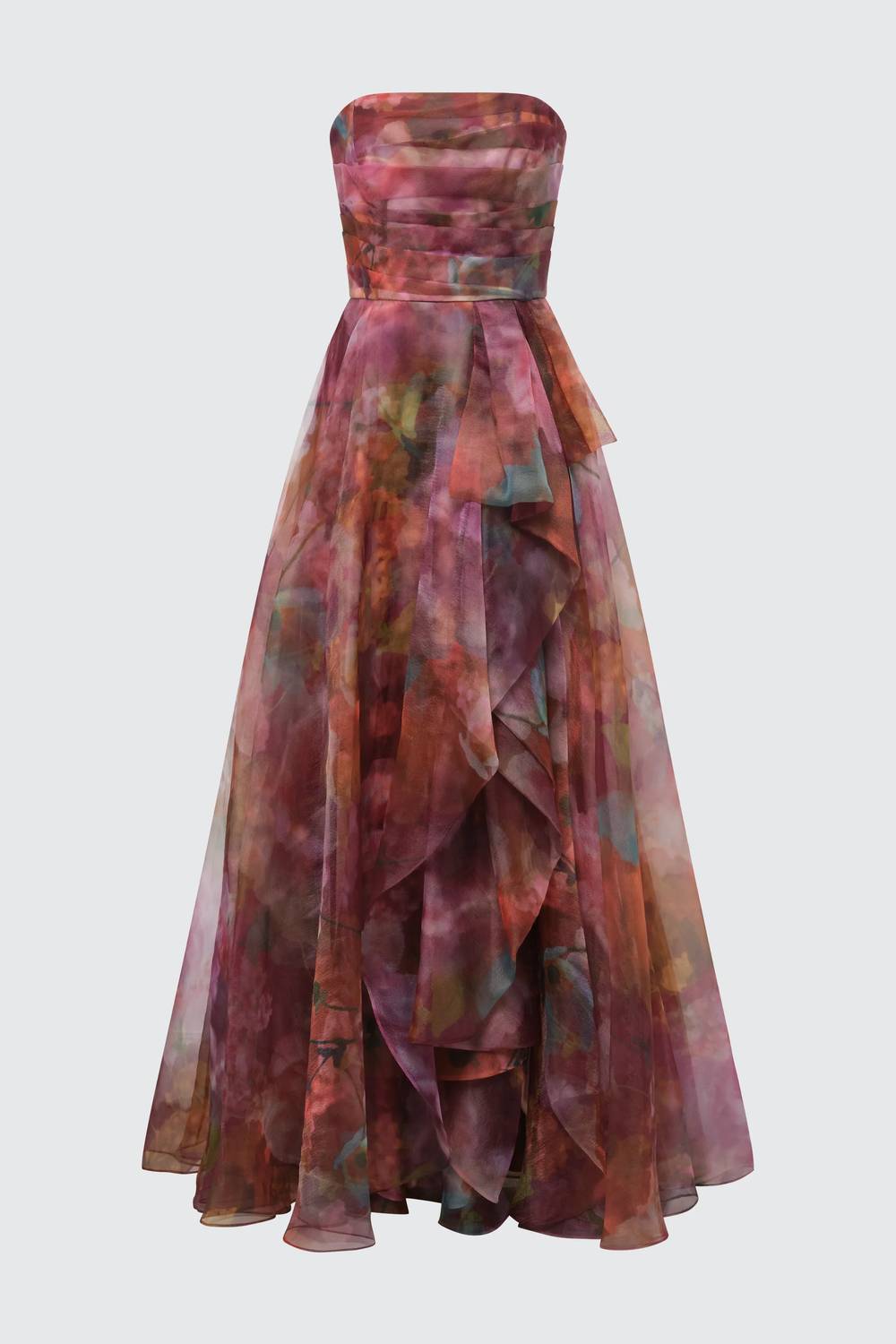 Theia - Fahreta Strapless Draped Gown