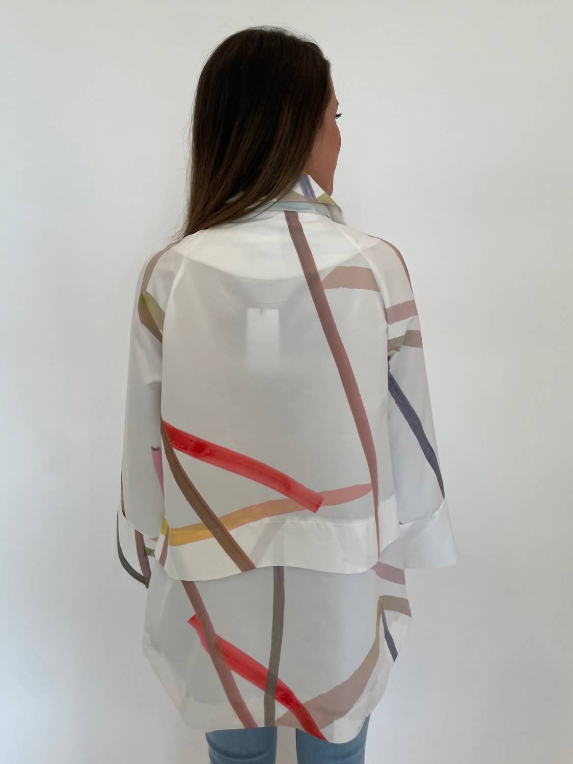 Ozai N Ku - Brushstroke Zip-up Jacket