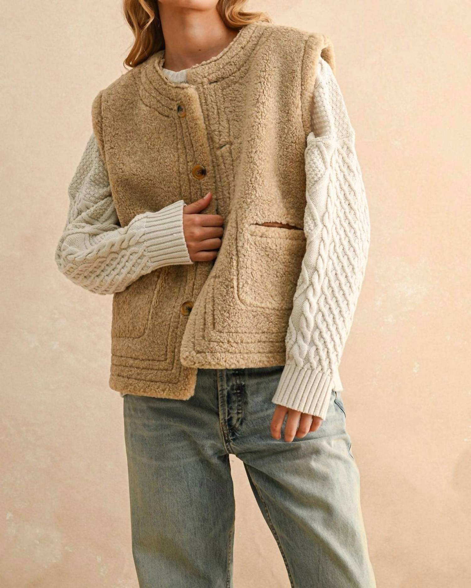 Miou Muse - Reversible Sherpa Vest