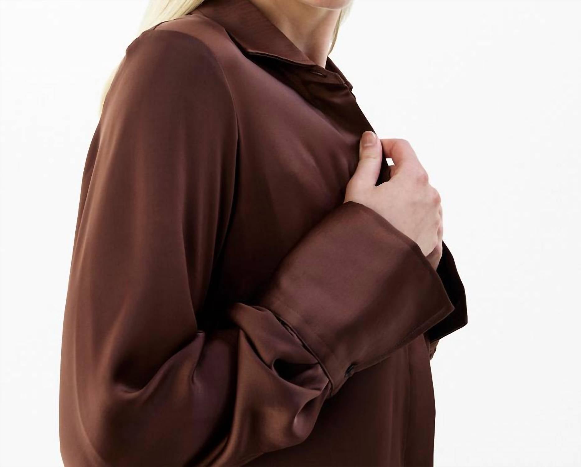 Rag & Bone Venus Lace Cami Blouse in umber - women's blouse - alternate view
