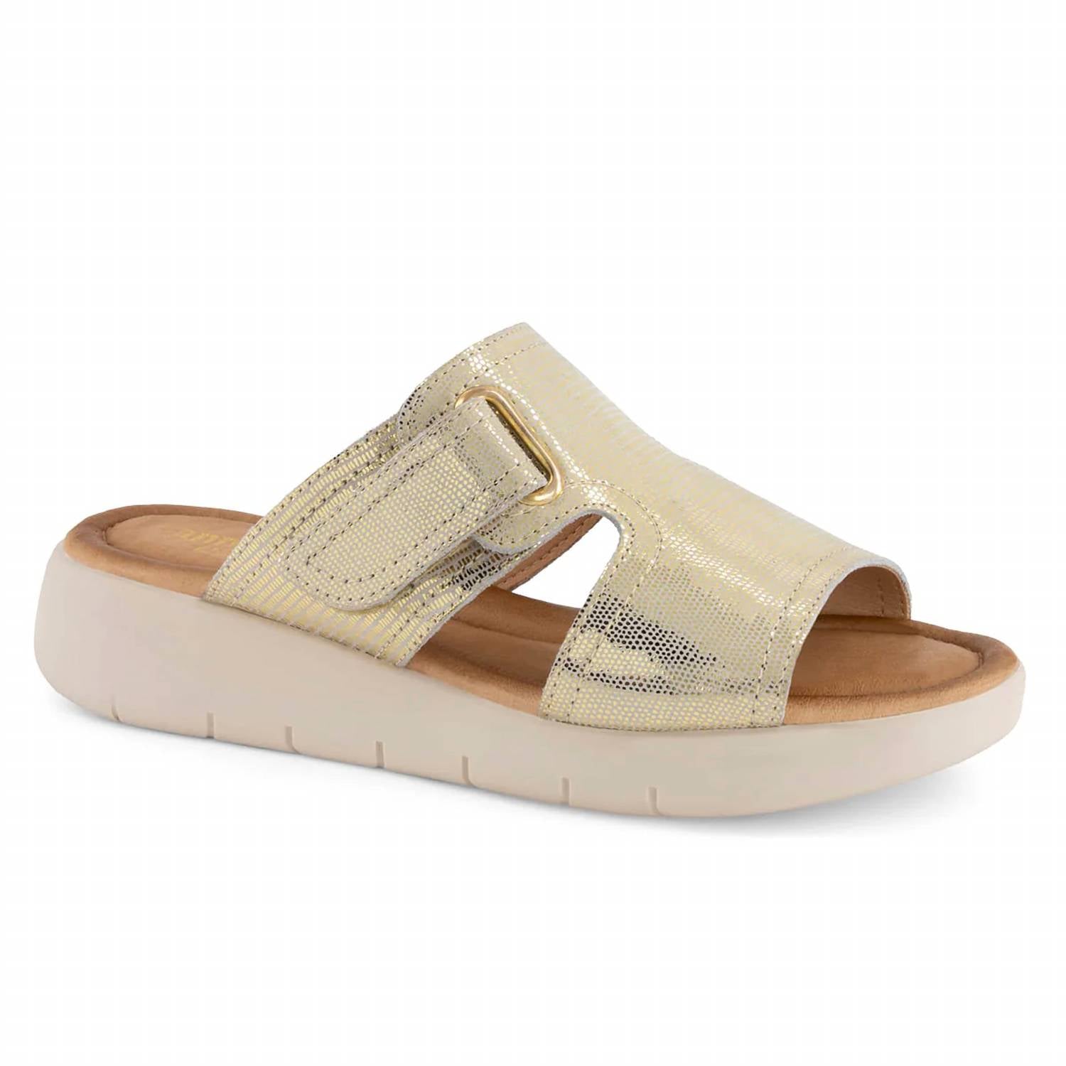 Andrea - Women's Metallic Leather Sandal