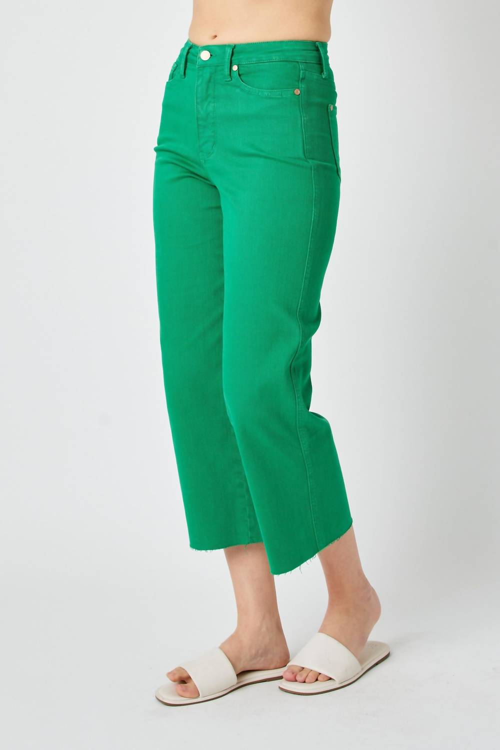 Judy Blue - High Waist Garment Dyed Wide Leg Pants