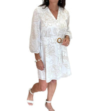 Maggy London - Long Sleeve Button Up Dress