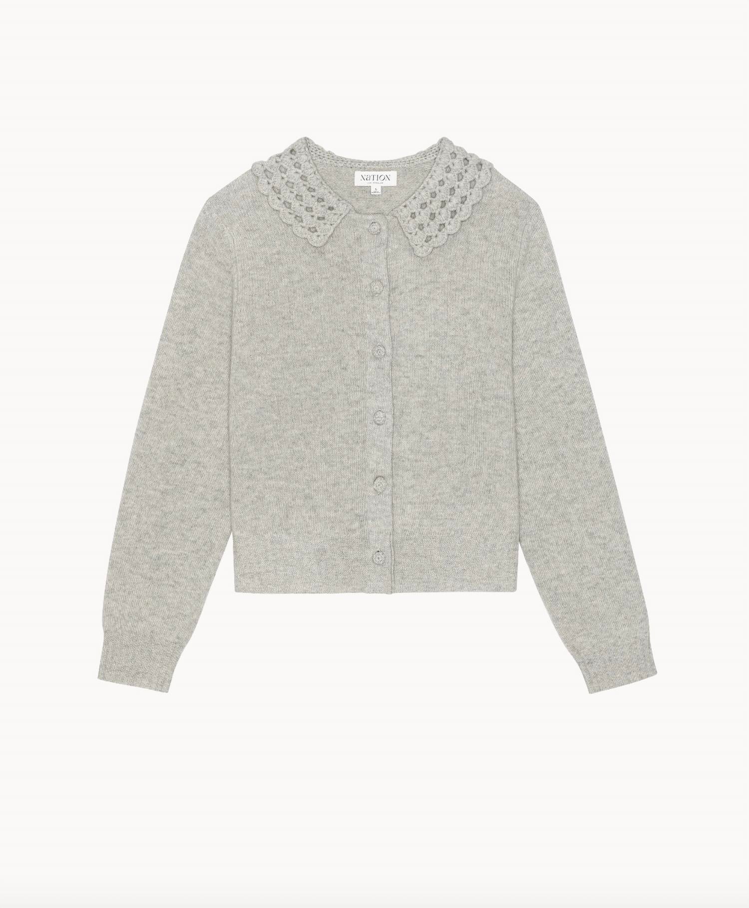 Nation LTD Addie Cardigan in grey - women's cardigan - view 6