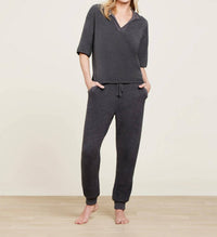 Barefoot Dreams - Collared Short Sleeve Top