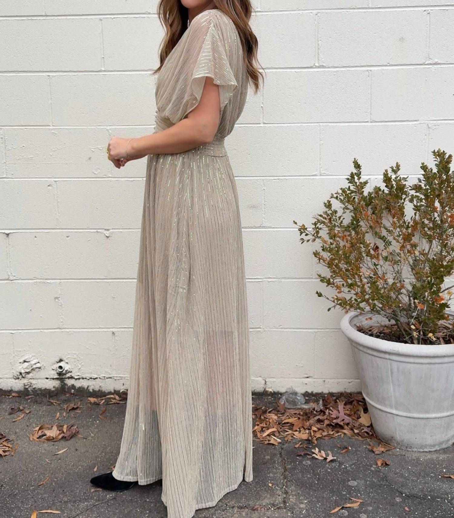Dress Forum - Alaina Metallic Maxi Dress