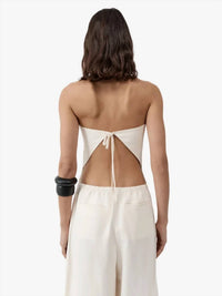 St. Agni - Strapless Rouleau Tie Top