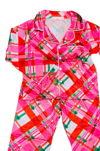 Tweenstyle - Tweens' Silky Holiday Plaid Lounge Set