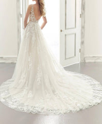 Morilee - Ana Plunging Neckline Wedding Dress