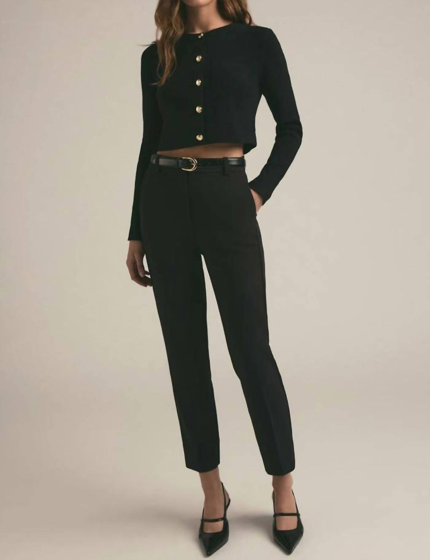 Favorite Daughter Cigarette Straight Leg Pant in black - women's pants - view 4