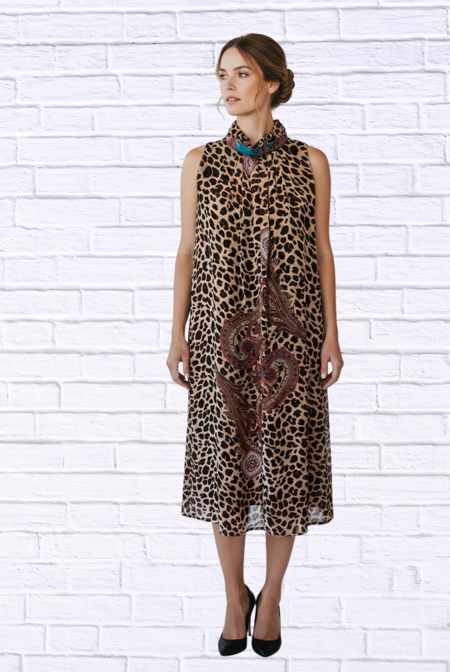 Diva Usa - Print Sleeveless Maxi Dress