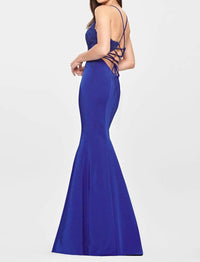 Faviana - Sweetheart Neckline Lace Applique Dress