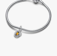 Pandora Honey Eternity Circle Dangle Charm in silver - women's jewelry - alternate view