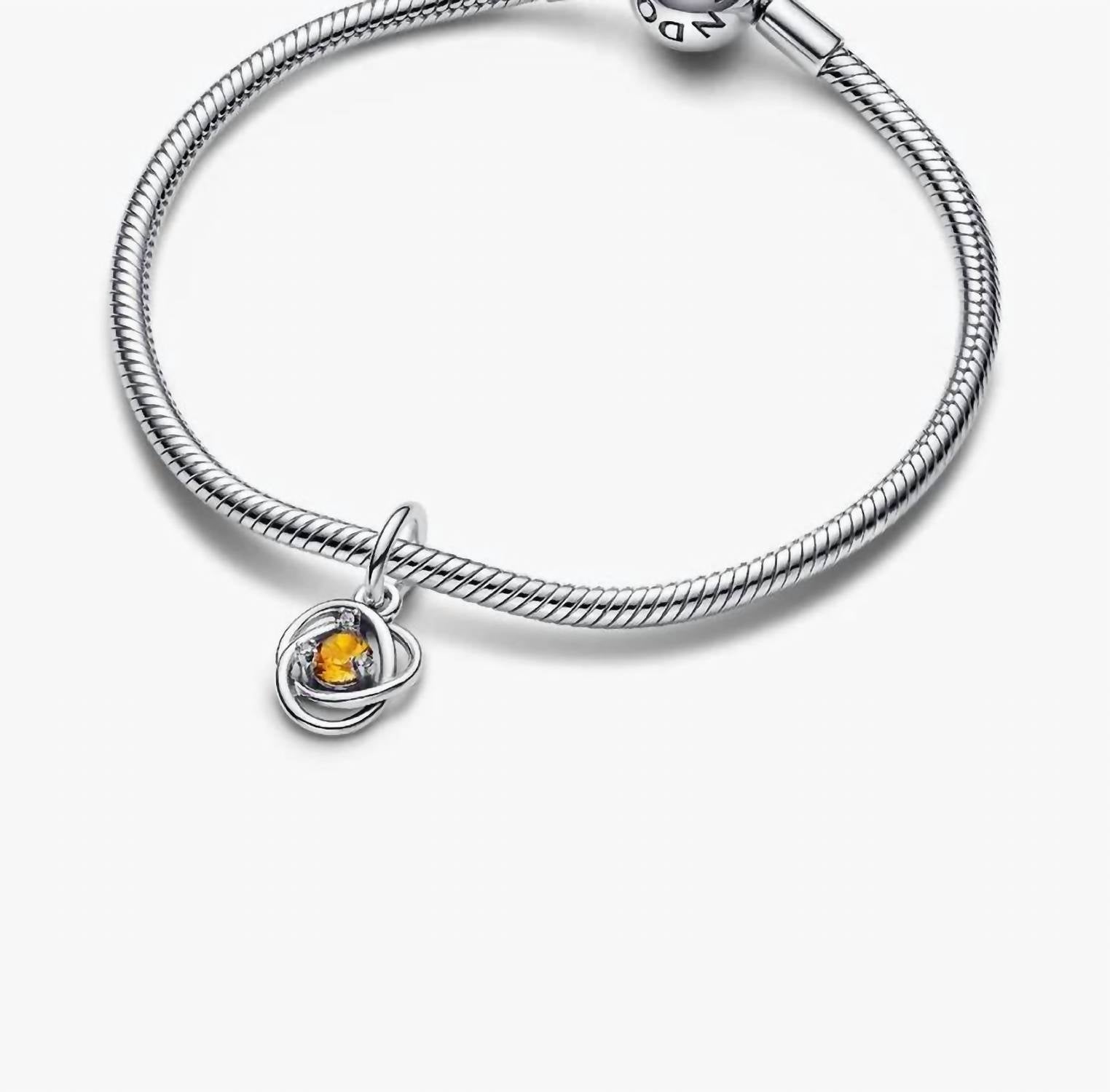Pandora Honey Eternity Circle Dangle Charm in silver - women's jewelry - alternate view