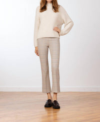 Avenue Montaigne Leo Flare Cut Pants in plaidure - women's pants