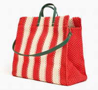 Clare V. - Summer Simple Poppy Crochet Stripe Tote Bag