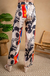 Paparazzi - Satin Abstract Print Pant
