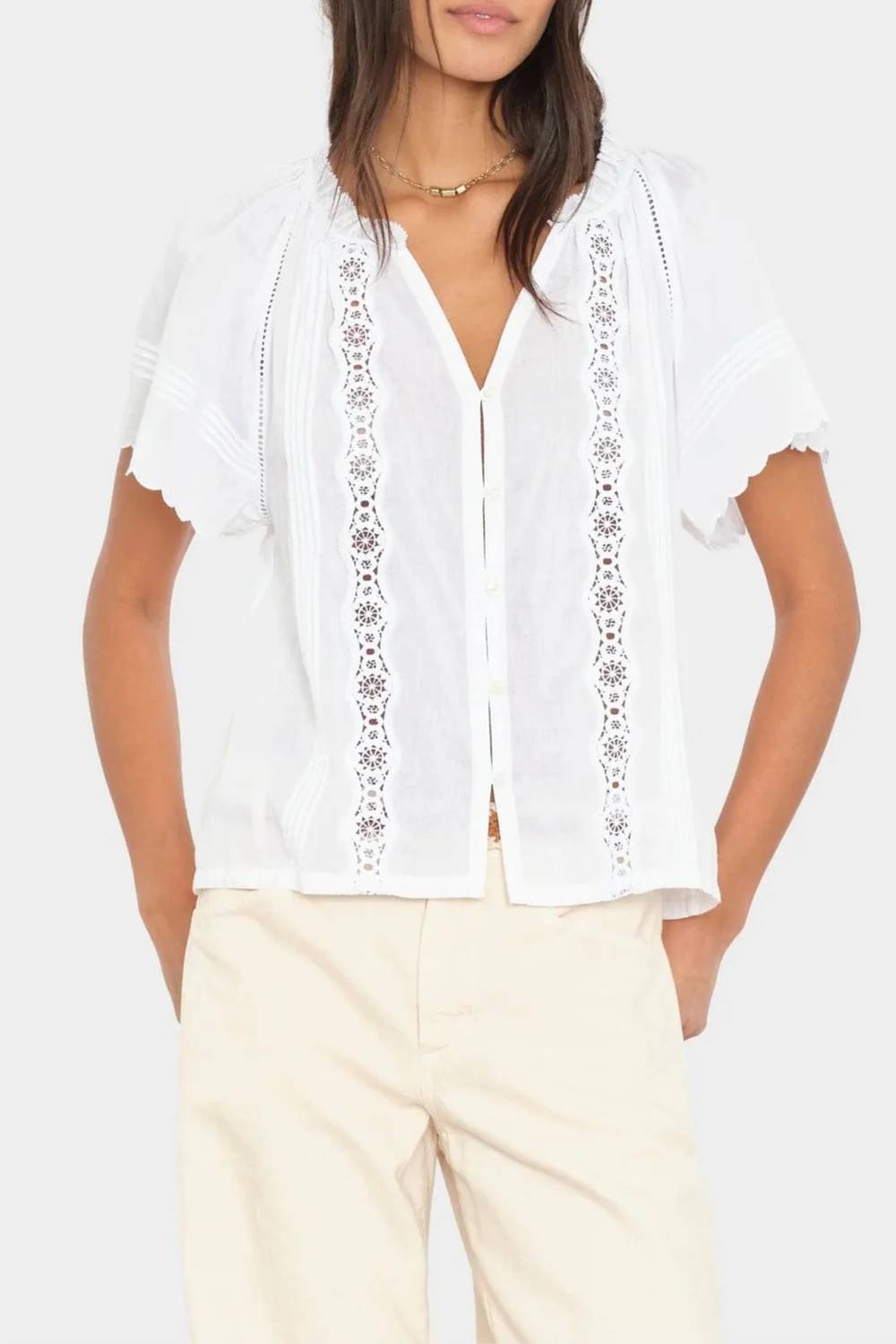 Xirena - Bianca Cotton Short Sleeve Top
