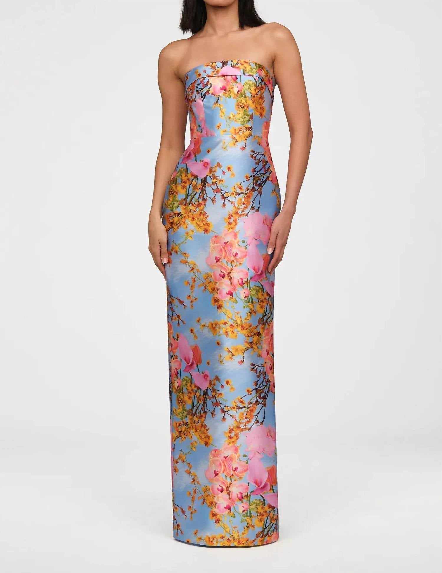 Theia - Cleo Strapless Column Gown