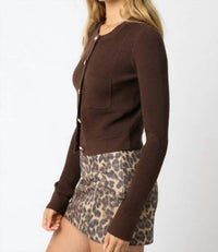 Olivaceous - Taryn Knit Button Top
