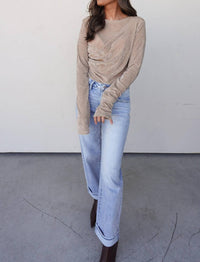 Hem & Thread - Crew Neck Velvet Bodysuit