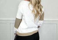 Bibi - Color Block Long Sleeve Top