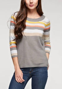 Lovestitch - Retro Pullover Striped Crewneck Sweater